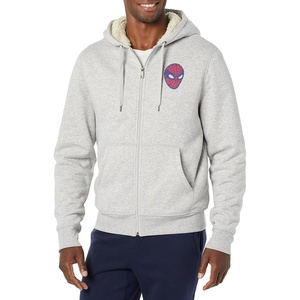 Amazon Essentials Men’s Sherpa-Lined Hooded Sweatshirt Full-Zip Hoodie with Drawstring(Marvel Spider-man)