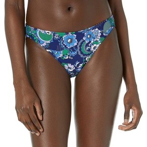 Amazon Essentials Women’s Classic Full Coverage Bikini Swimsuit Bottom(Deep Blue Paisley)