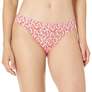 Amazon Essentials Women’s Classic Full Coverage Bikini Swimsuit Bottom(Pale Peach Micro Floral)