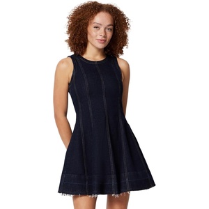 Amazon Essentials Women’s Fit & Flare Denim Mini Dress(Rinse Denim)