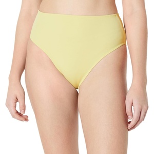 Amazon Essentials Women’s High Waist High Leg Bikini Bottom(Light Yellow)