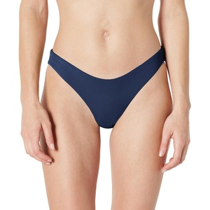 Amazon Essentials Women’s High-Rise High-Leg Swim Bikini Bottom(Navy)