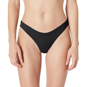 Amazon Essentials Women’s High-Rise High-Leg Swim Bikini Bottom(Washed Black)