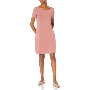 Amazon Essentials Women’s Jersey Regular-Fit Ballet-Back t-Shirt Dress (Previously Daily Ritual)(Dusty Rose)