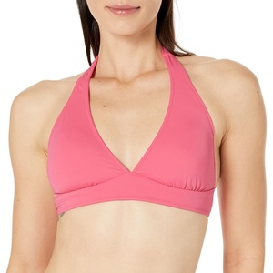 Amazon Essentials Women’s Light-Support Padded Tie Halter Bikini Swimsuit Top (Available in Plus Size)(Hot Pink)