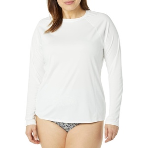Amazon Essentials Women’s Long Sleeve Rash Guard(White)
