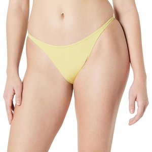 Amazon Essentials Women’s Low Rise No-tie String Swim Bikini Bottom(Light Yellow)