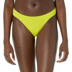 Amazon Essentials Women’s Ruched Side Tab Full Coverage Bikini Swimsuit Bottom(Lime Green)