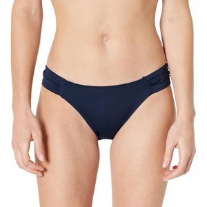 Amazon Essentials Women’s Ruched Side Tab Full Coverage Bikini Swimsuit Bottom(Navy)