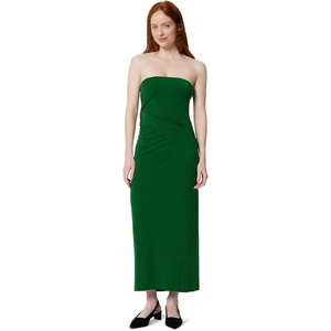 Amazon Essentials Women’s Slim-Fit Matte Jersey Strapless Maxi Dress(Green)
