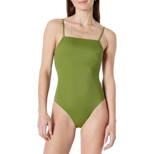 Amazon Essentials Women’s Squareneck One-Piece Swimsuit(Olive)