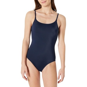 Amazon Essentials Women’s Thin Strap One-Piece Swimsuit with Adjustable Straps(Navy)
