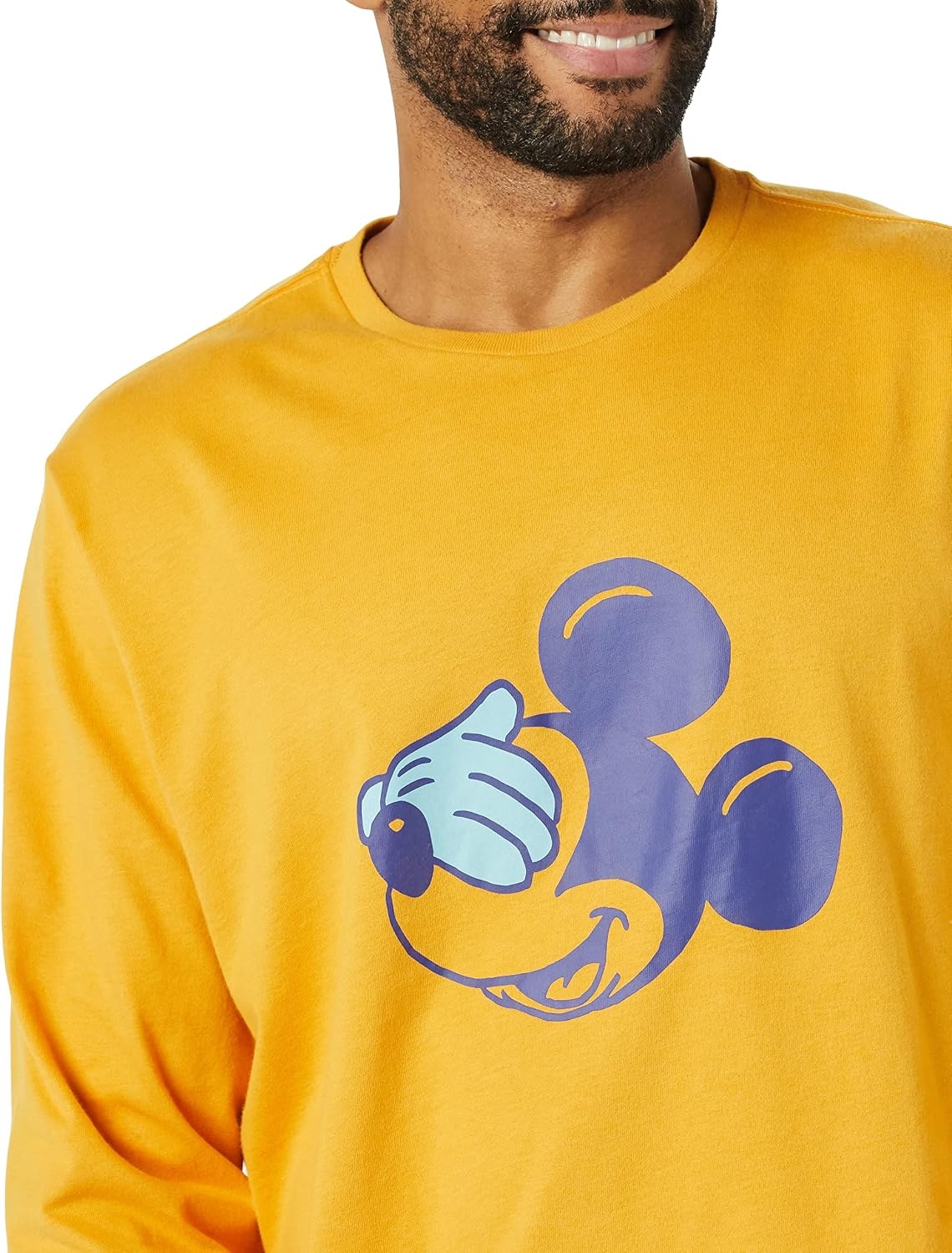 image:imageAmazon Essentials Disney Marvel Star Wars Mens LongSleeve TShirts 29 Length Pack of 2Mickey and Goofy