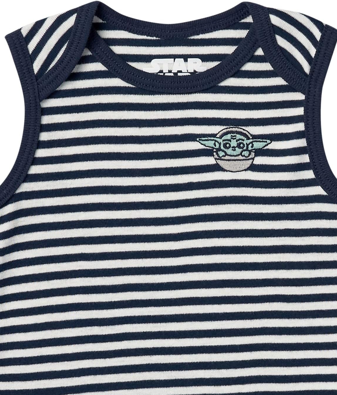 image:imageAmazon Essentials Disney Marvel Star Wars Unisex Babies Sleeveless Cotton Knit Bodysuits Pack of 6Star Wars the Child