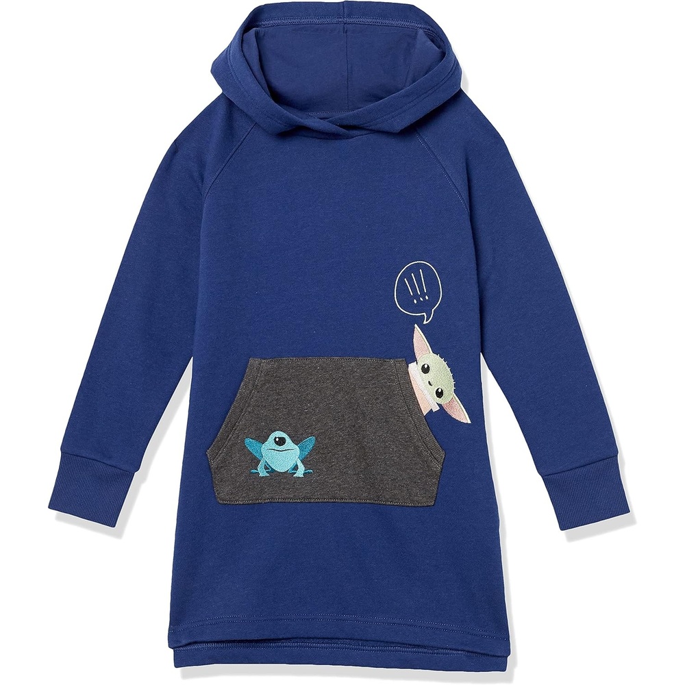 image:imageAmazon Essentials Disney Marvel Star Wars Frozen Princess Girls and Toddlers Fleece LongSleeve Hooded DressesStar Wars Child