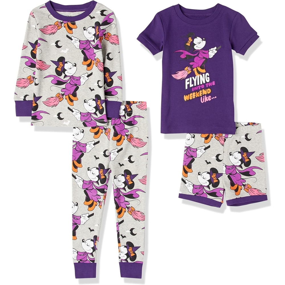 image:imageAmazon Essentials Disney Marvel Star Wars Babies Toddlers and Girls Pajama Set4piece Halloween Minnie Set