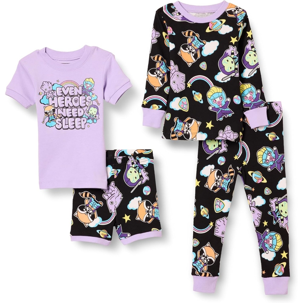 image:imageAmazon Essentials Disney Marvel Star Wars Babies Toddlers and Girls Pajama SetMarvel Guardians
