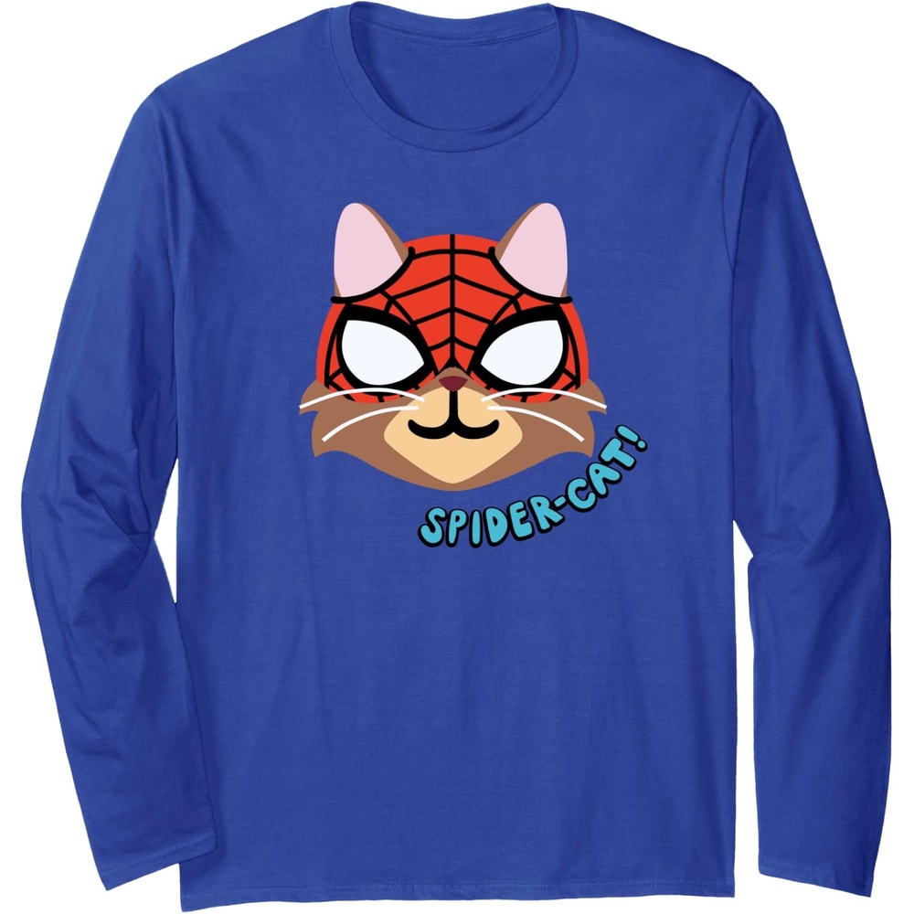 image:imageAmazon Essentials Marvel SpiderMan SpiderCat Portrait Long Sleeve TShirtRoyal Blue
