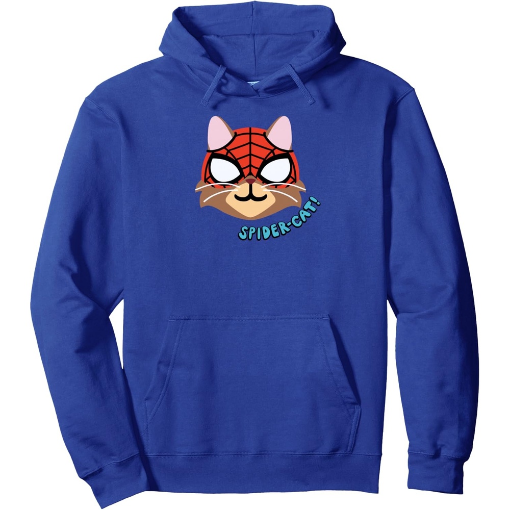image:imageAmazon Essentials Marvel SpiderMan SpiderCat Portrait Pullover HoodieRoyal Blue