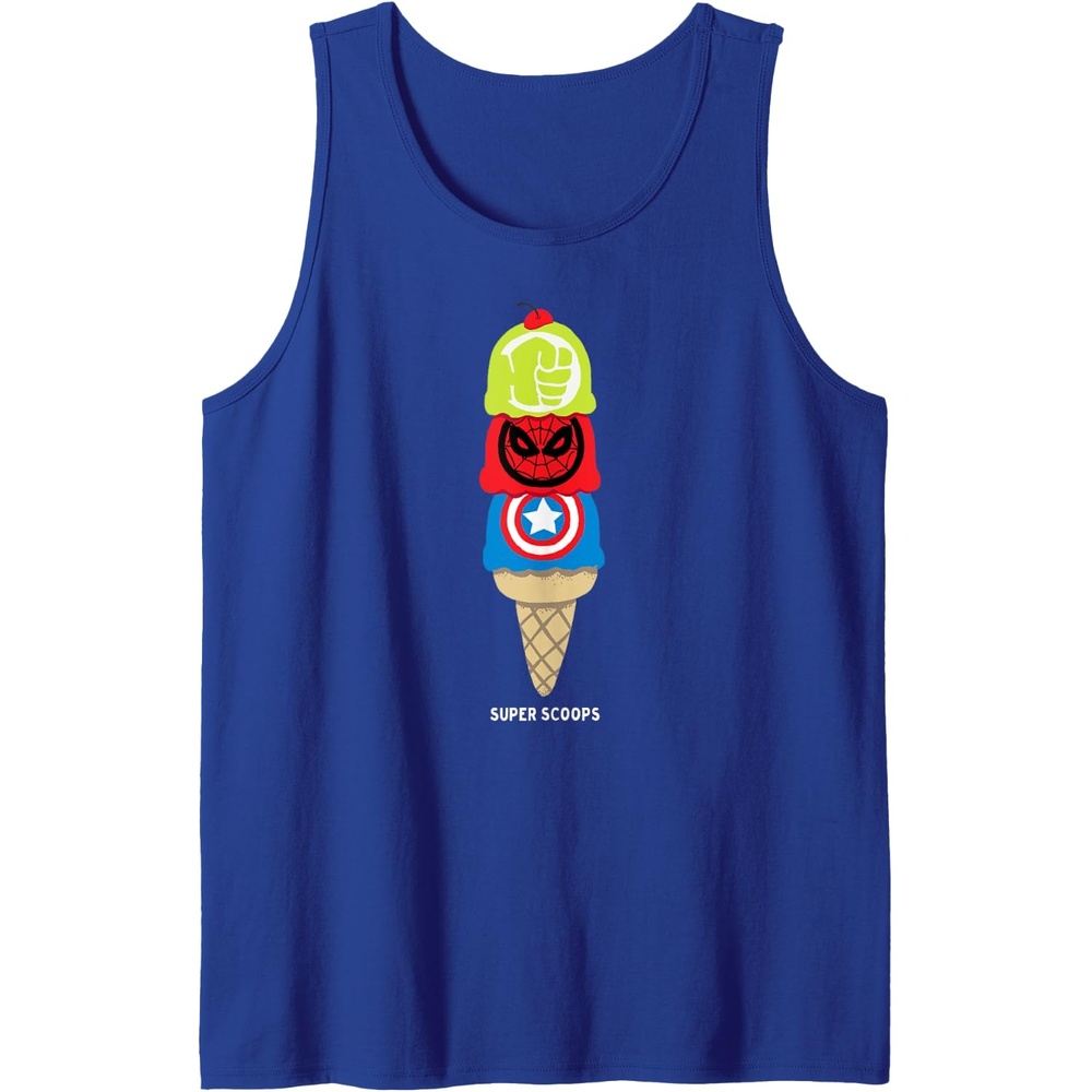 image:imageAmazon Essentials Marvel Super Heroes Ice Cream Cone Super Scoops Tank TopRoyal Blue