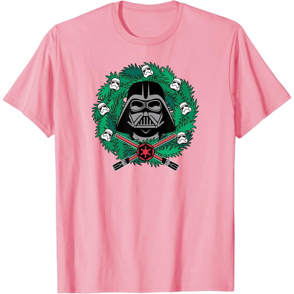 image:imageAmazon Essentials Mens Darth Vader Helmet Holiday Christmas Wreath TShirt Star Wars Darth SmallPink