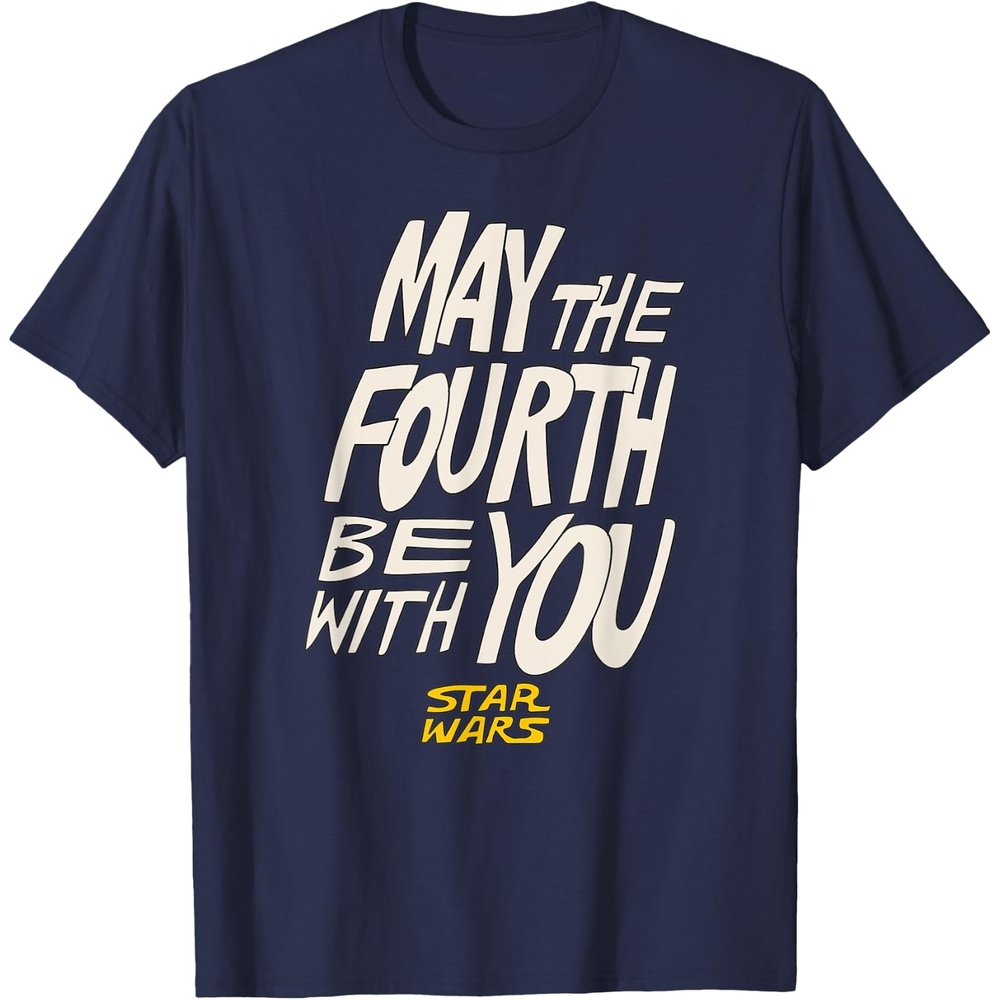 image:imageAmazon Essentials Mens May the Fourth Be With You HandDrawn Letters TShirt Black SmallNavy Blue
