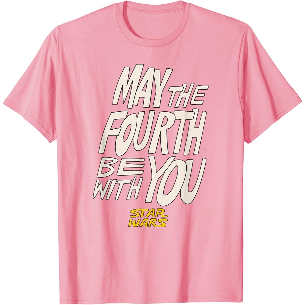 image:imageAmazon Essentials Mens May the Fourth Be With You HandDrawn Letters TShirt Black SmallPink