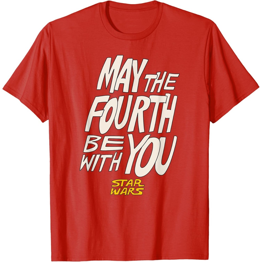image:imageAmazon Essentials Mens May the Fourth Be With You HandDrawn Letters TShirt Black SmallRed