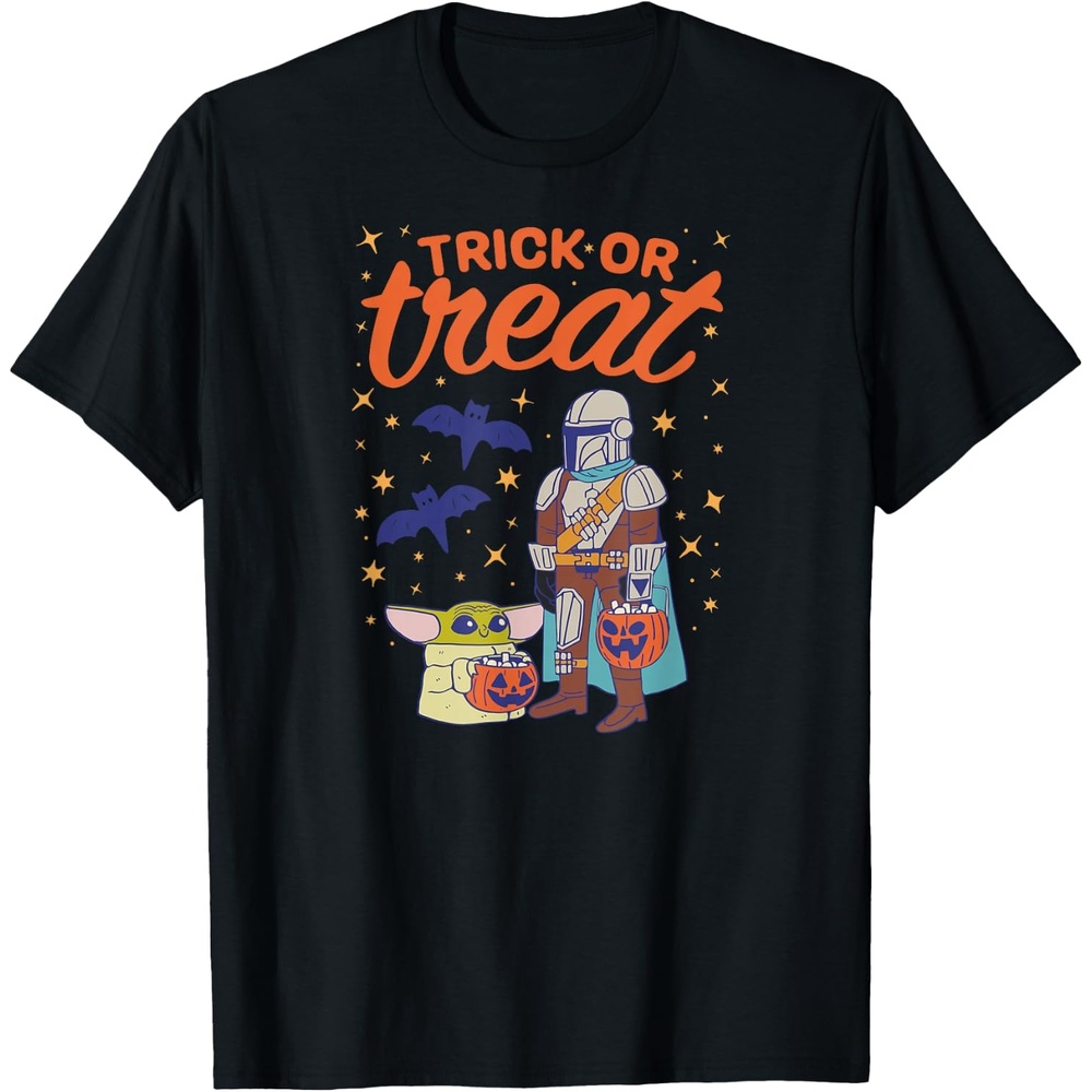 image:imageAmazon Essentials Mens The Mandalorian Grogu Halloween Trick or Treat TShirt Black Graphic Print SmallBlack