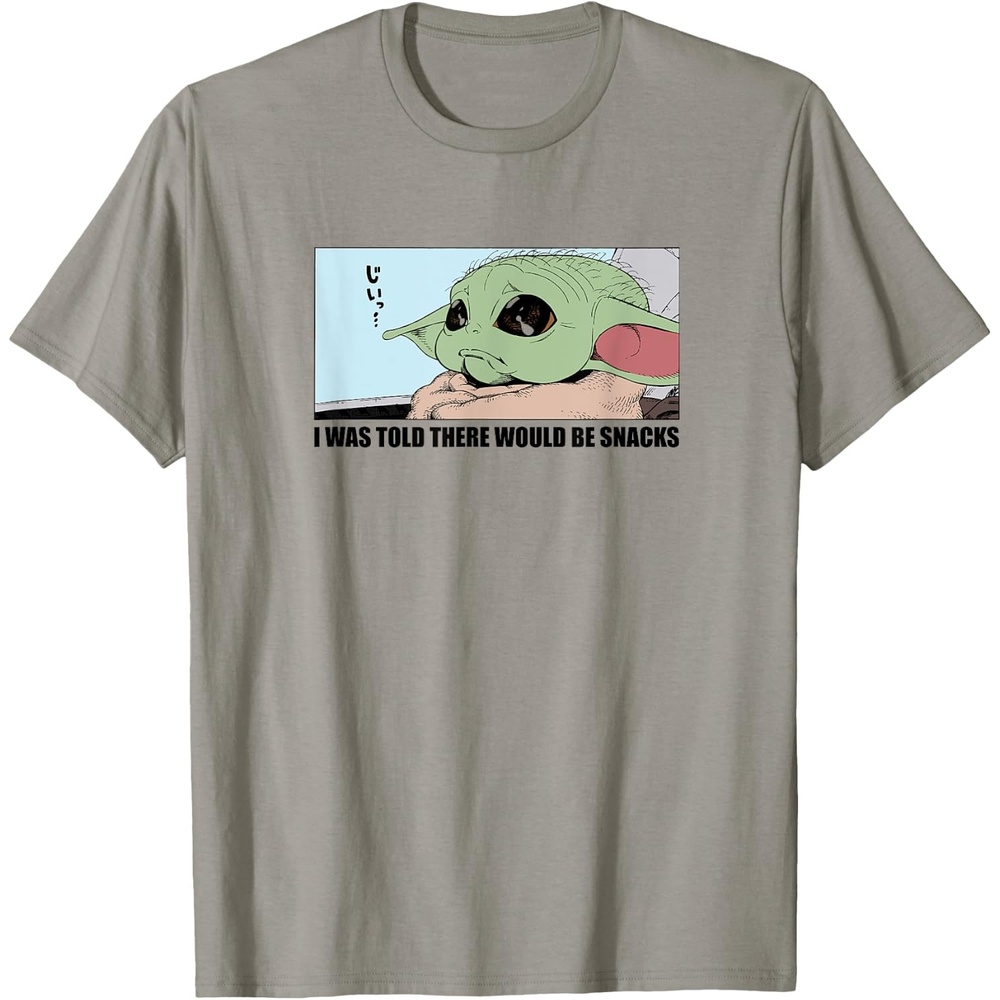 image:imageAmazon Essentials Mens The Mandalorian Sad Grogu Wants Snacks TShirt Grey SmallSlate Grey