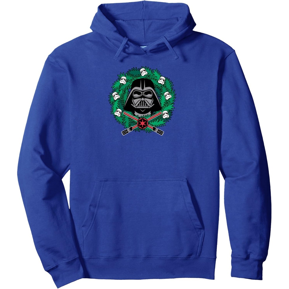 image:imageAmazon Essentials Star Wars Darth Vader Helmet Holiday Christmas Wreath Pullover HoodieRoyal Blue
