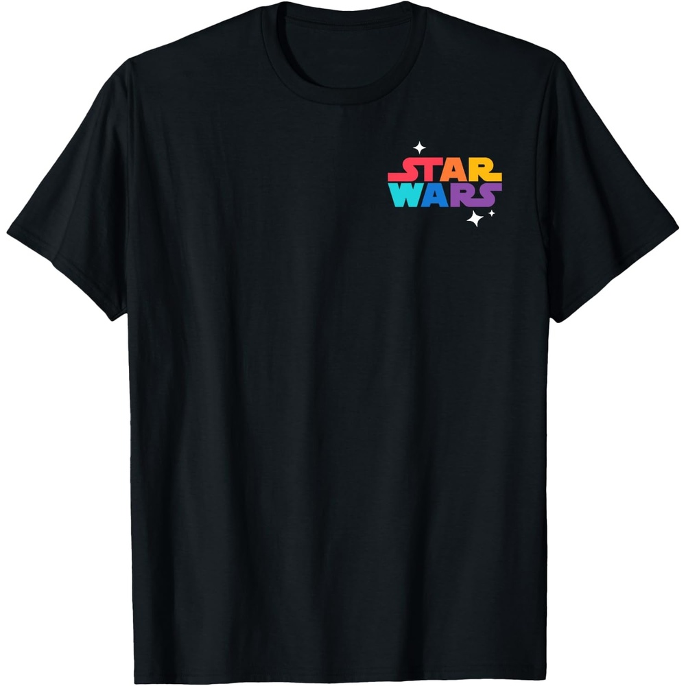 image:imageAmazon Essentials Star Wars May the Force be With You Colorful Shapes TShirtBlack