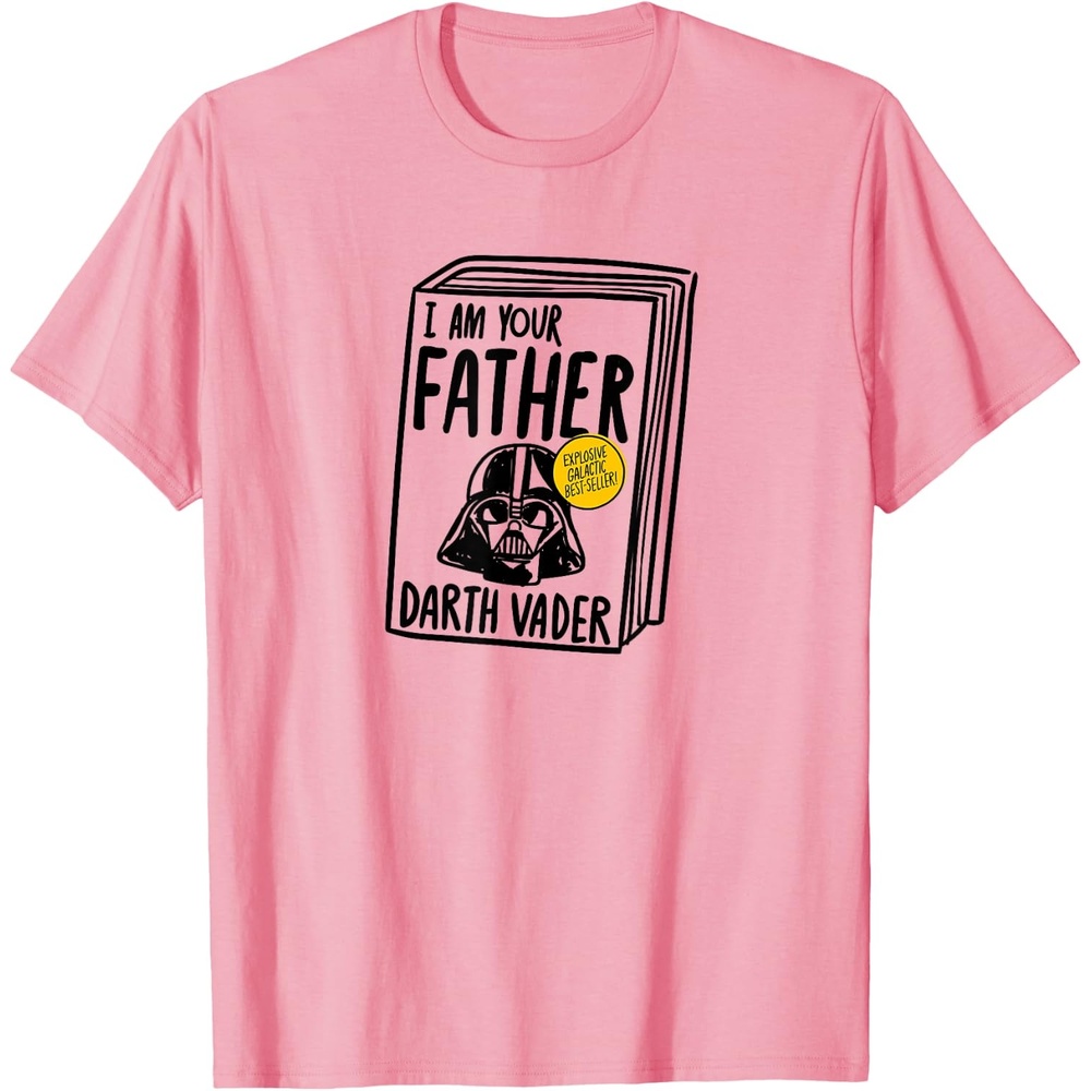image:imageAmazon Essentials Star Wars Mens Darth Vader Book I Am Your Father TShirt White SmallPink