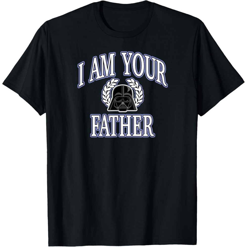 image:imageAmazon Essentials Star Wars Mens Darth Vader I Am Your Father Collegiate Crest TShirt Black SmallBlack