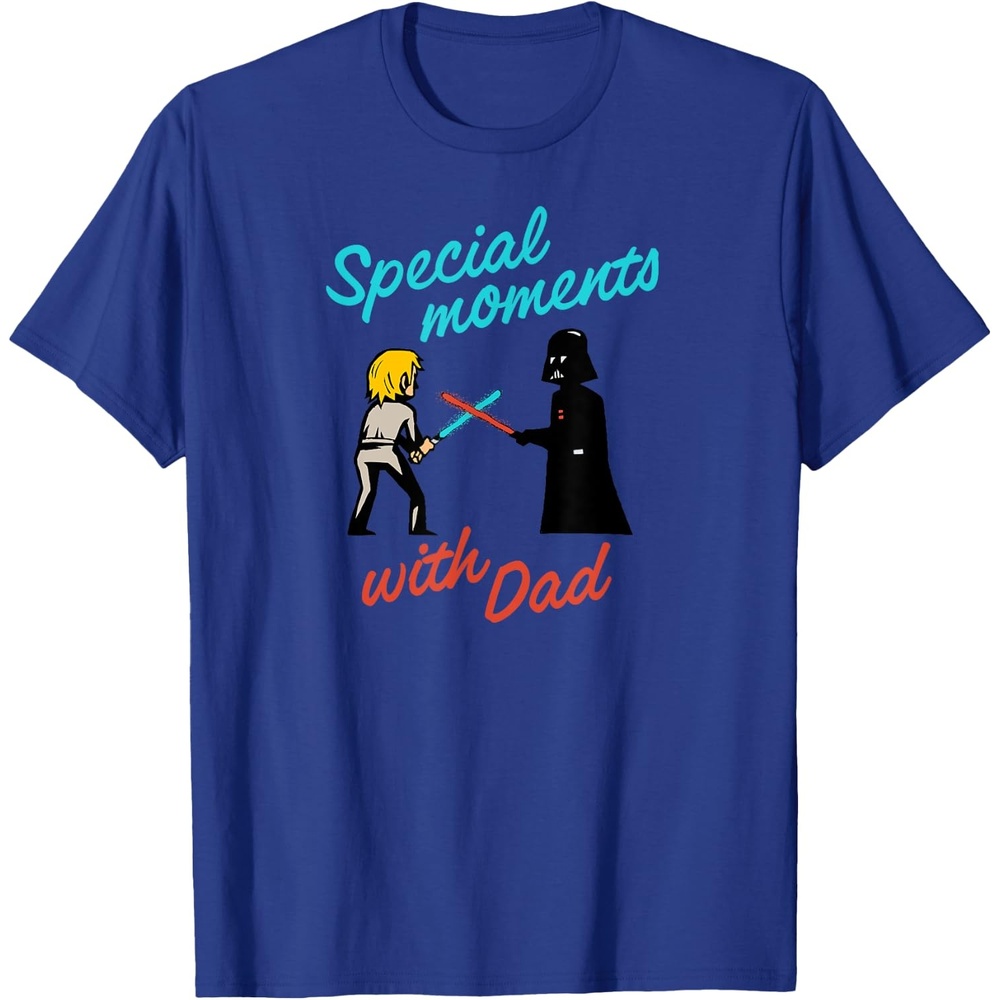 image:imageAmazon Essentials Star Wars Mens Darth Vader and Luke Special Moments with Dad TShirt Grey SmallRoyal Blue