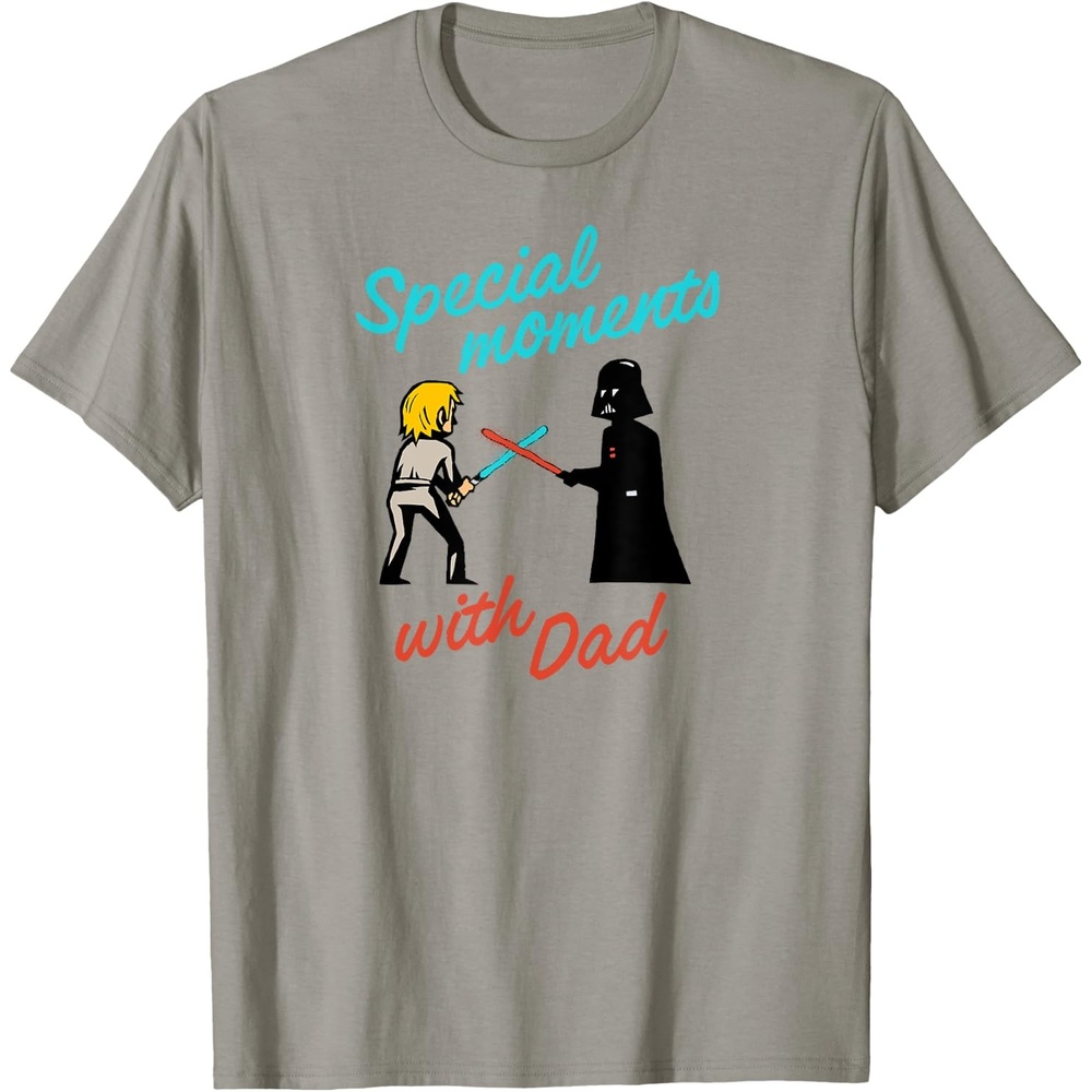 image:imageAmazon Essentials Star Wars Mens Darth Vader and Luke Special Moments with Dad TShirt Grey SmallSlate Grey