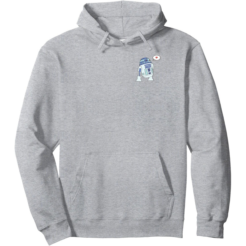 image:imageAmazon Essentials Star Wars Valentines Day Love from R2D2 Pullover HoodieHeather Grey