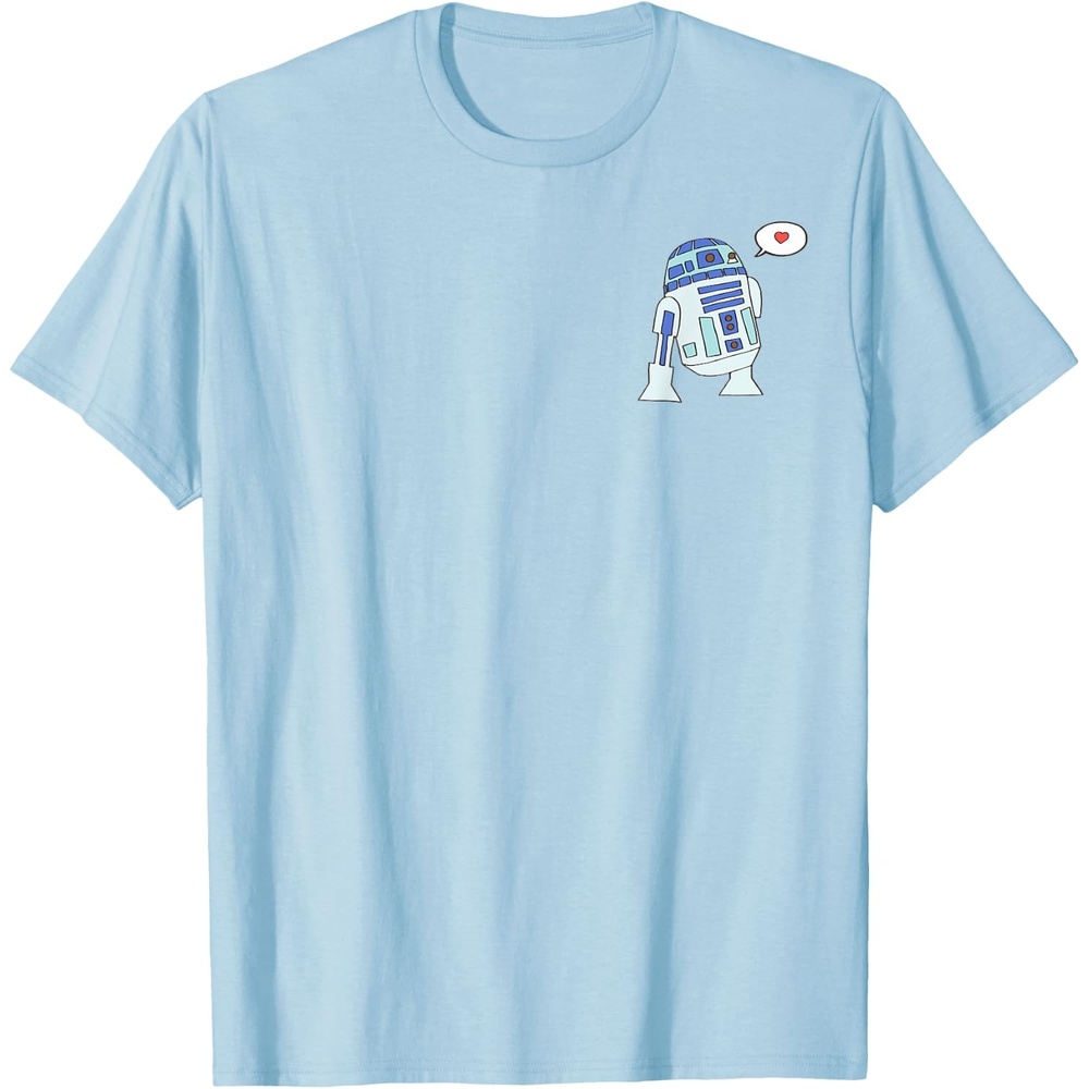 image:imageAmazon Essentials Star Wars Valentines Day Love from R2D2 TShirtBaby Blue