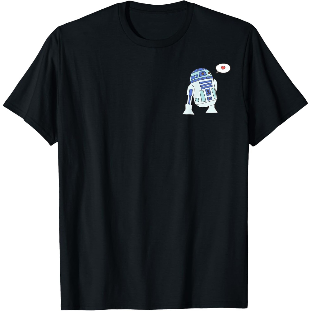 image:imageAmazon Essentials Star Wars Valentines Day Love from R2D2 TShirtBlack