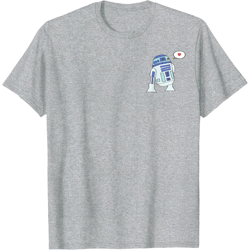 image:imageAmazon Essentials Star Wars Valentines Day Love from R2D2 TShirtHeather Grey