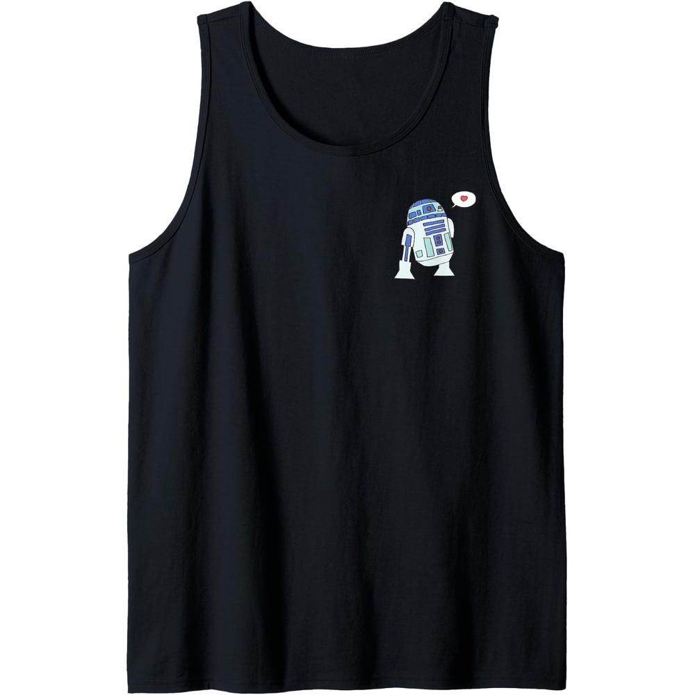 image:imageAmazon Essentials Star Wars Valentines Day Love from R2D2 Tank TopBlack