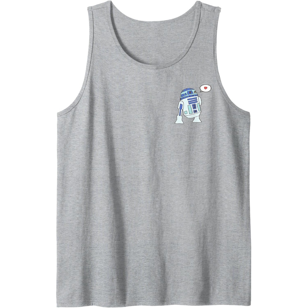 image:imageAmazon Essentials Star Wars Valentines Day Love from R2D2 Tank TopHeather Grey
