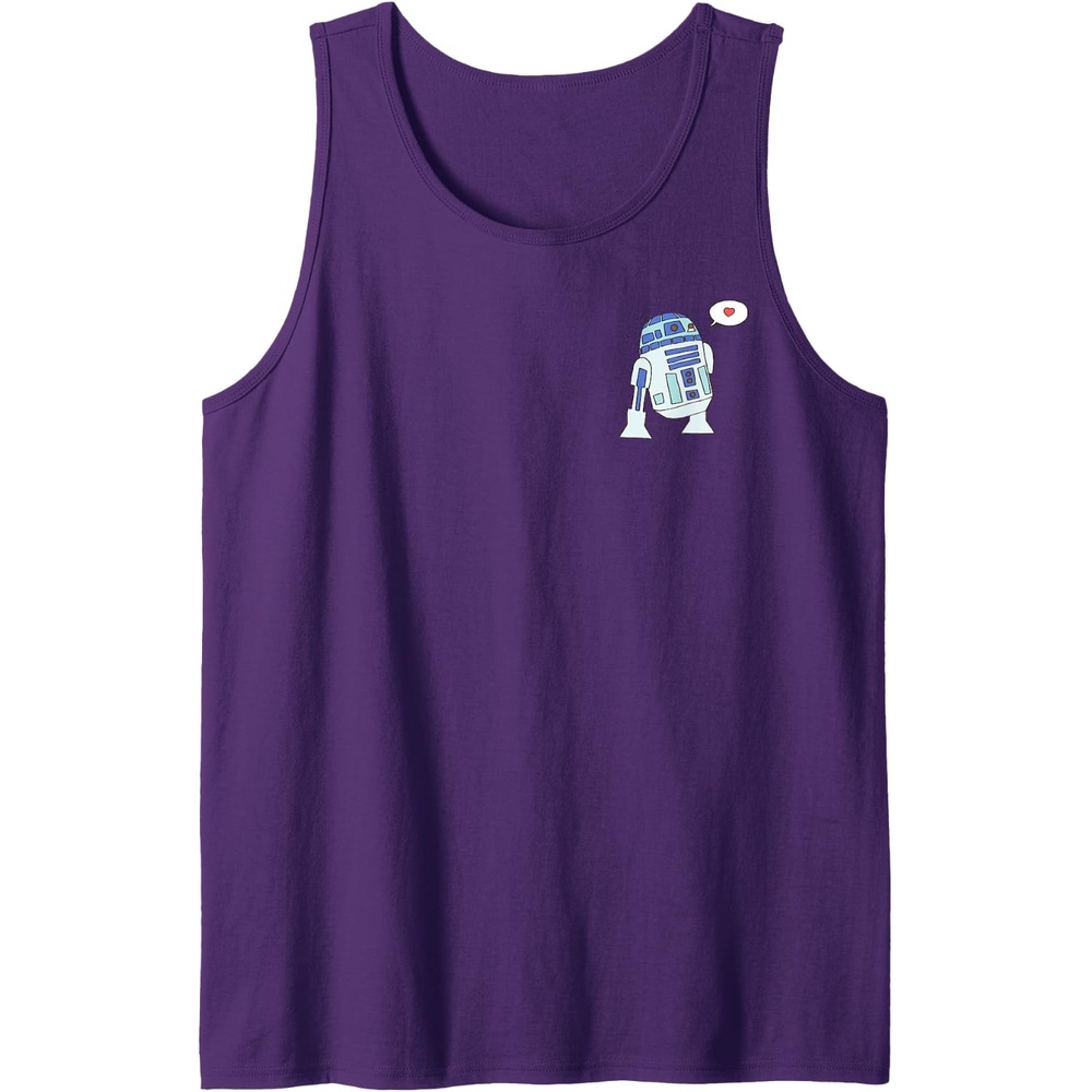 image:imageAmazon Essentials Star Wars Valentines Day Love from R2D2 Tank TopPurple