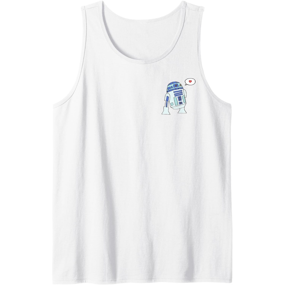 image:imageAmazon Essentials Star Wars Valentines Day Love from R2D2 Tank TopWhite