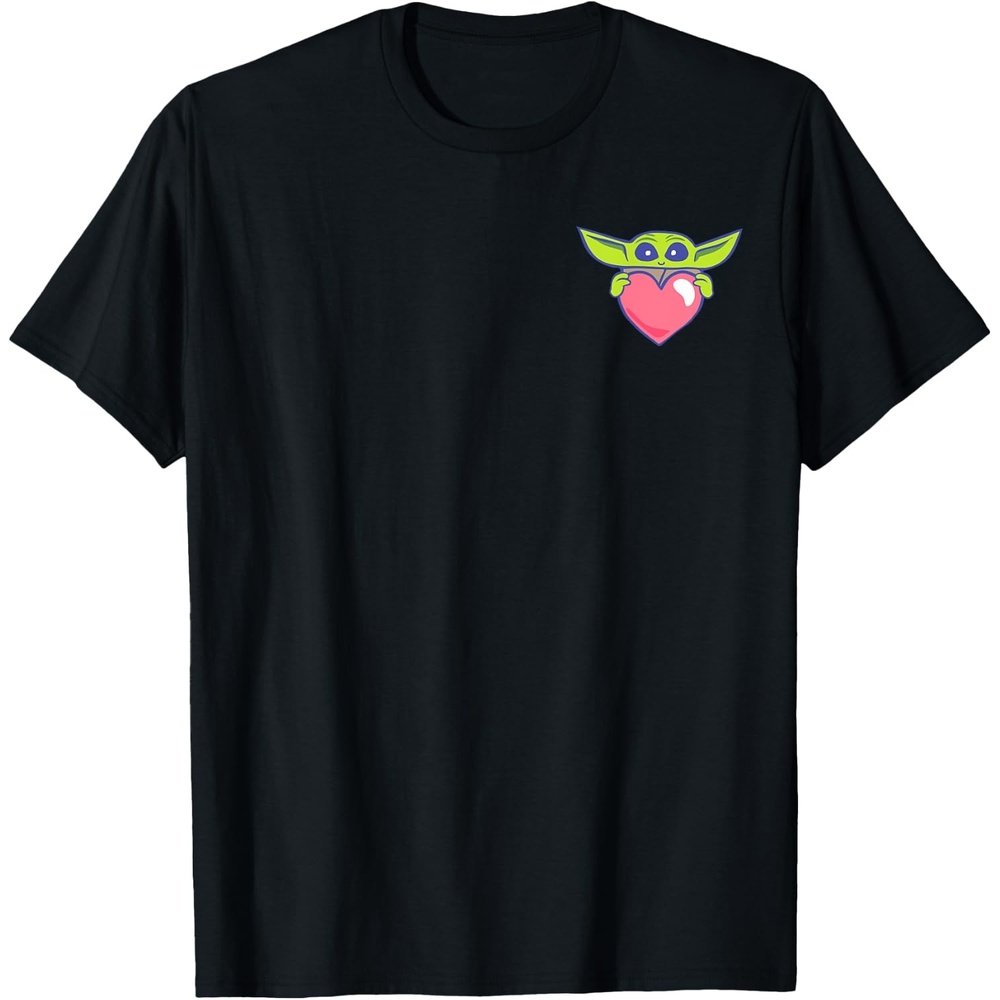 image:imageAmazon Essentials The Mandalorian Grogu Holding a Valentines Heart TShirtBlack