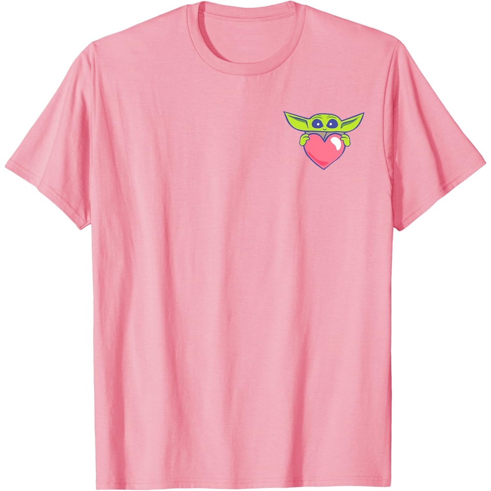 image:imageAmazon Essentials The Mandalorian Grogu Holding a Valentines Heart TShirtPink