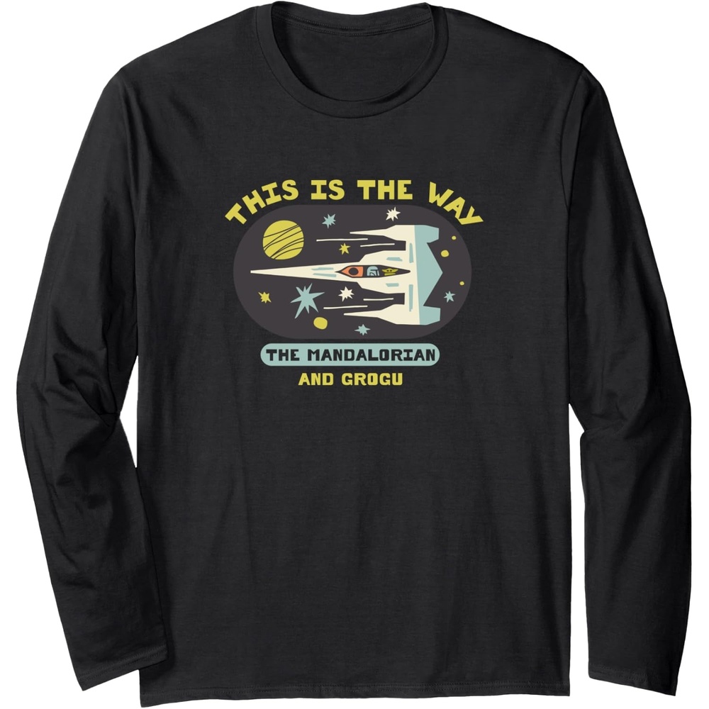 image:imageAmazon Essentials The Mandalorian and Grogu in Space Long Sleeve TShirtBlack
