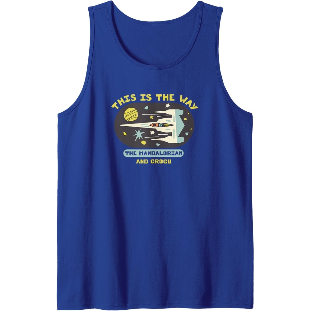 image:imageAmazon Essentials The Mandalorian and Grogu in Space Tank TopRoyal Blue