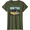 Amazon Essentials Boys’ May the Fourth Be With You Multi Color T-Shirt, Blue, Small(Olive Green)