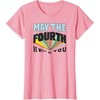 Amazon Essentials Boys’ May the Fourth Be With You Multi Color T-Shirt, Blue, Small(Pink)